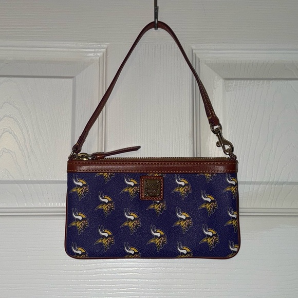 Dooney & Bourke Purple and Brown Wristlet - Picture 3 of 3
